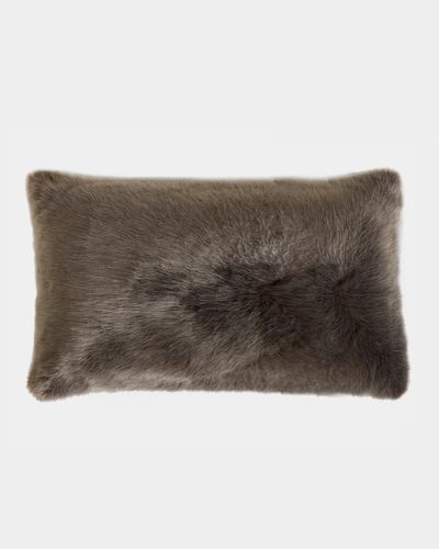 Paul Costelloe Living Grey Faux Fur Cushion